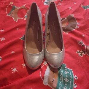 New Look Shimmering Silver Heels